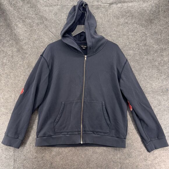 Driftwood Womens Knit Full Zip Hoodie Size XL Americana Patchwork Embroidered - Picture 2 of 11